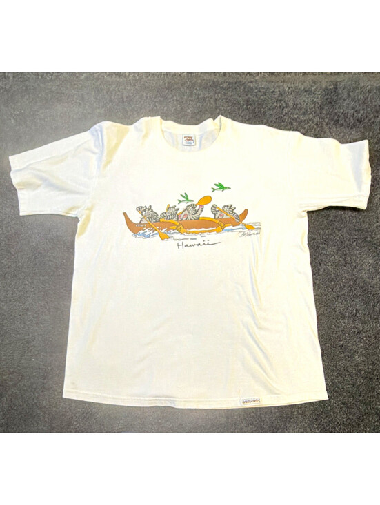 Crazy Shirts Other - Vintage 90s B Kliban Cat Hawaii T Shirt L Crazy Shirts Canoe Single Stitch USA